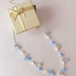 My Fair Lady Necklace-925 Silver, Blue Agate,..